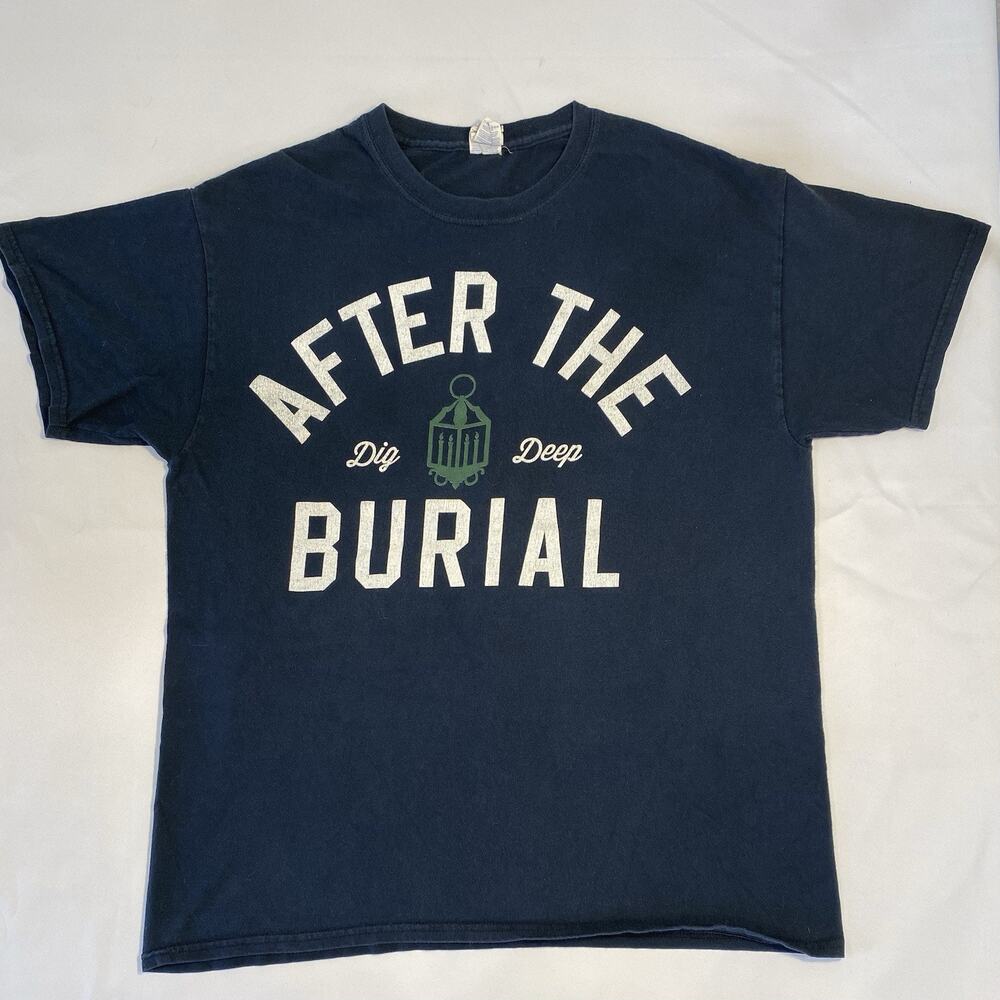 VTG Metal Band Shirt After the Burial Dig Deep Double Sided Black Y2K Core Large